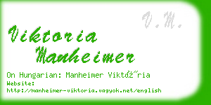 viktoria manheimer business card